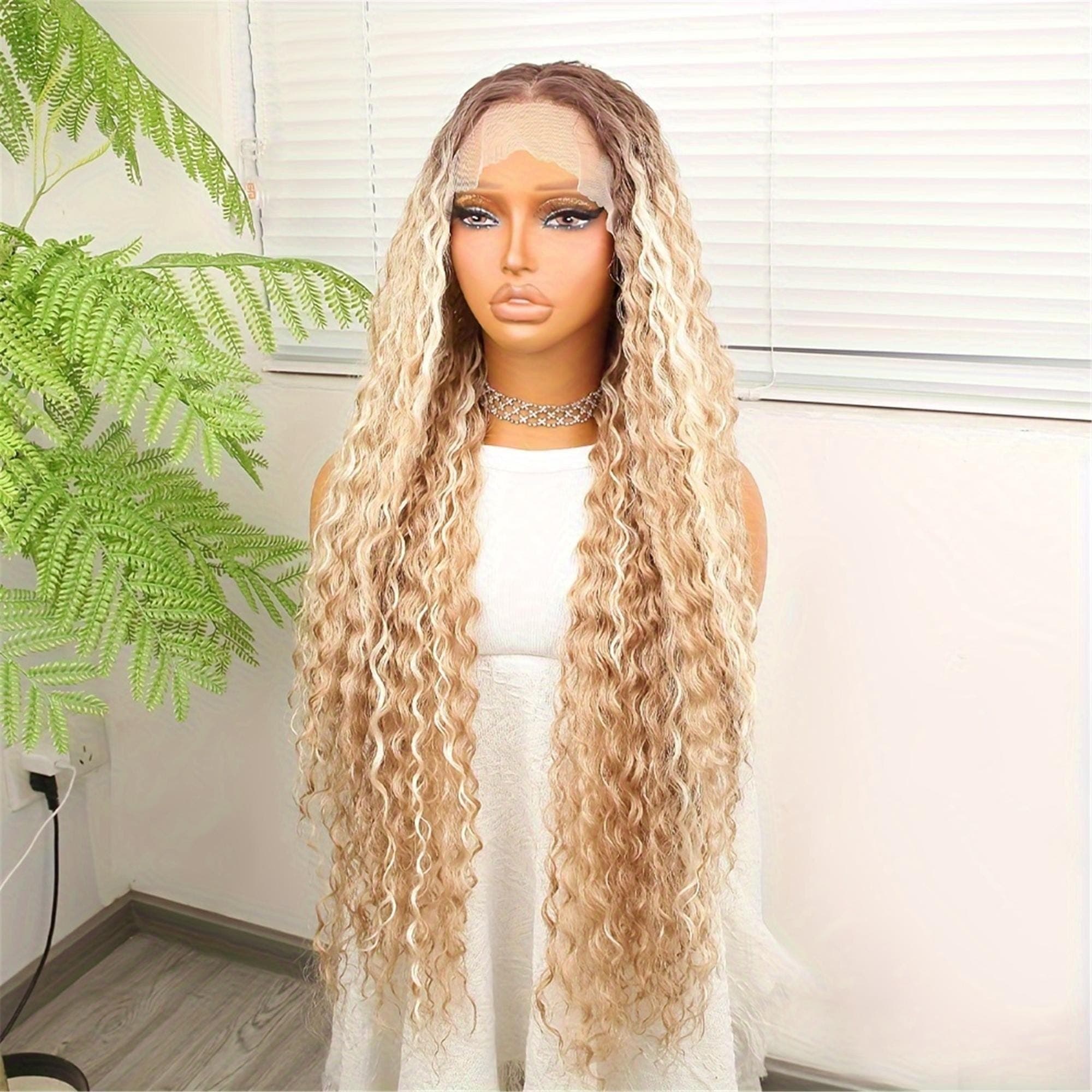 32" Long Super Long Curly Wavy Hair | High-Quality Light Luxury Wig - Thumbnail 3