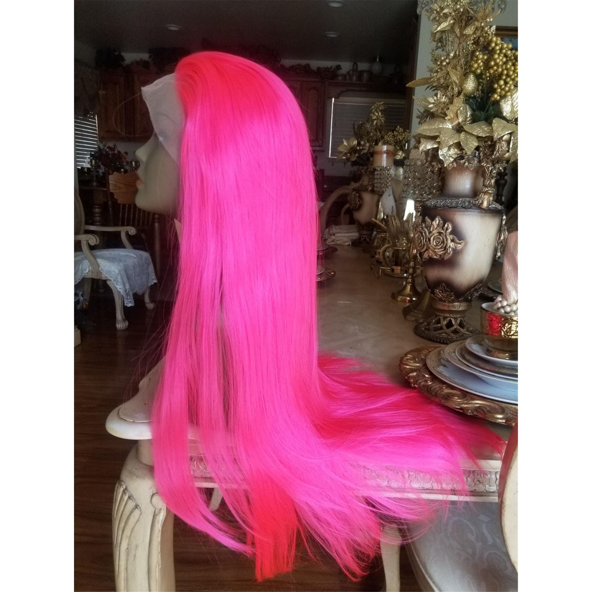 Hot Pink Lace Front Wig Lace Front Wig!! - Thumbnail 9