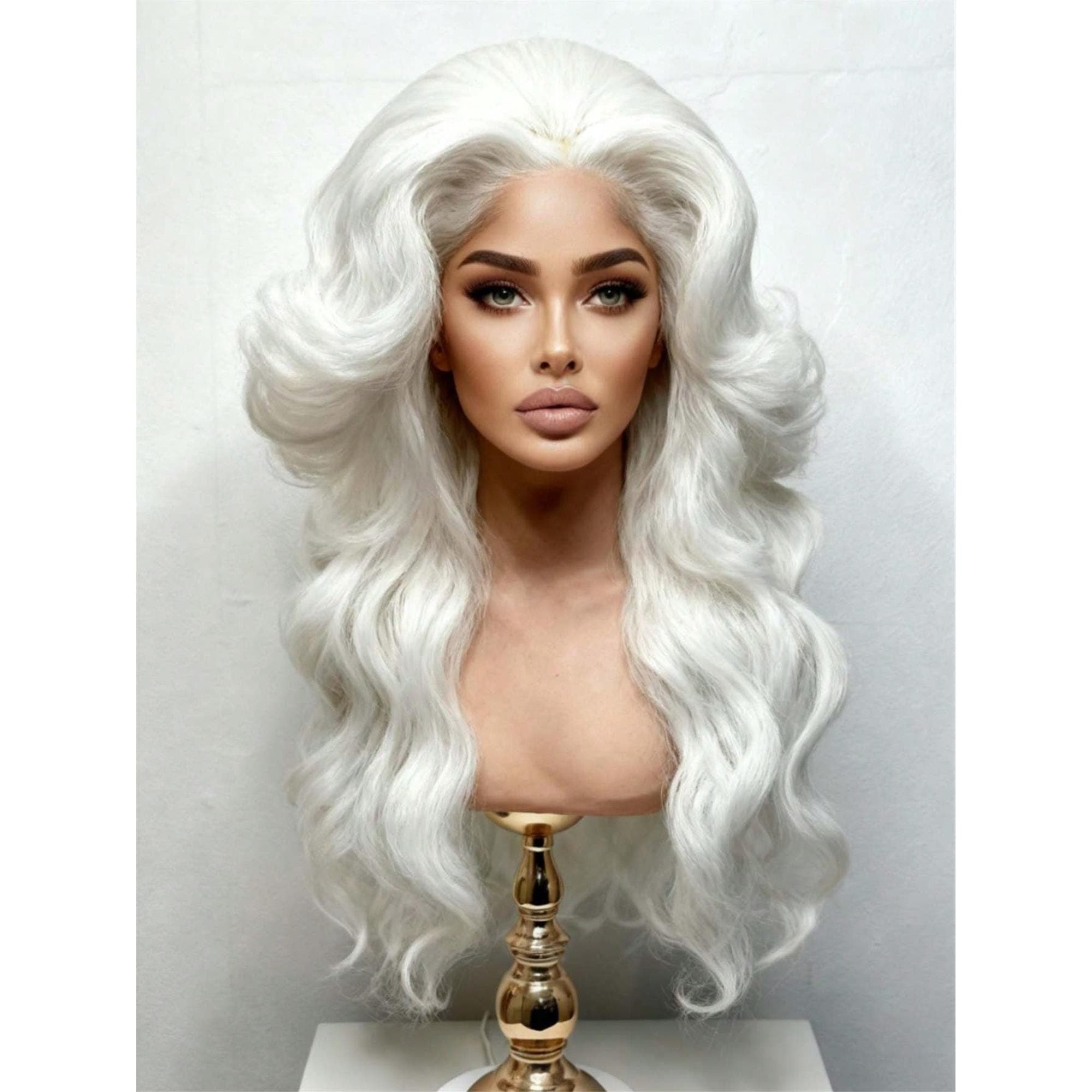 White Platinum Blonde 13x4 HD Transparent Body Wave Lace Front Wigs Human Hair Pre Plucked With Baby Hair Brazilian Remy Water 24 inches!