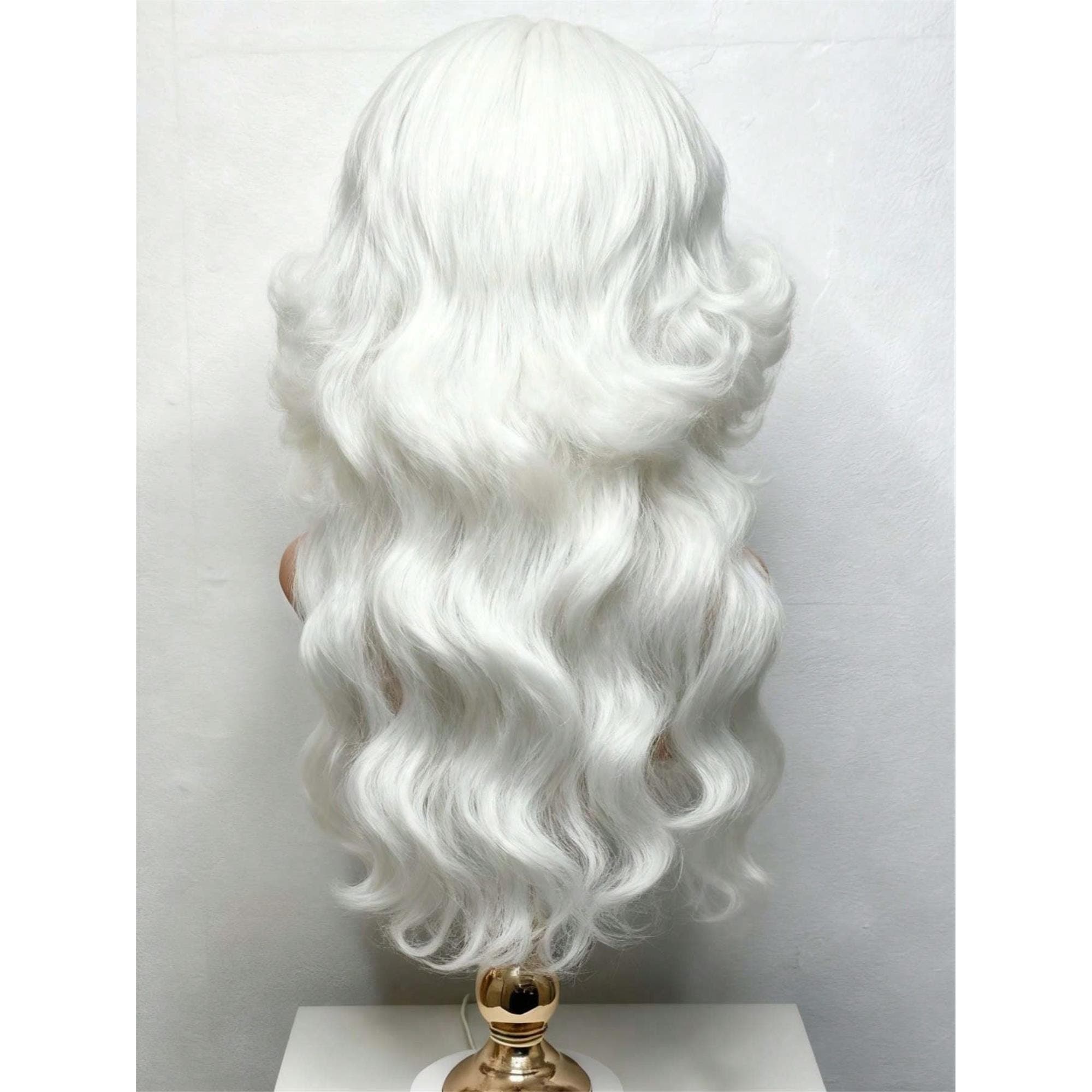 White Platinum Blonde 13x4 HD Transparent Body Wave Lace Front Wigs Human Hair Pre Plucked With Baby Hair Brazilian Remy Water 24 inches! - Thumbnail 7