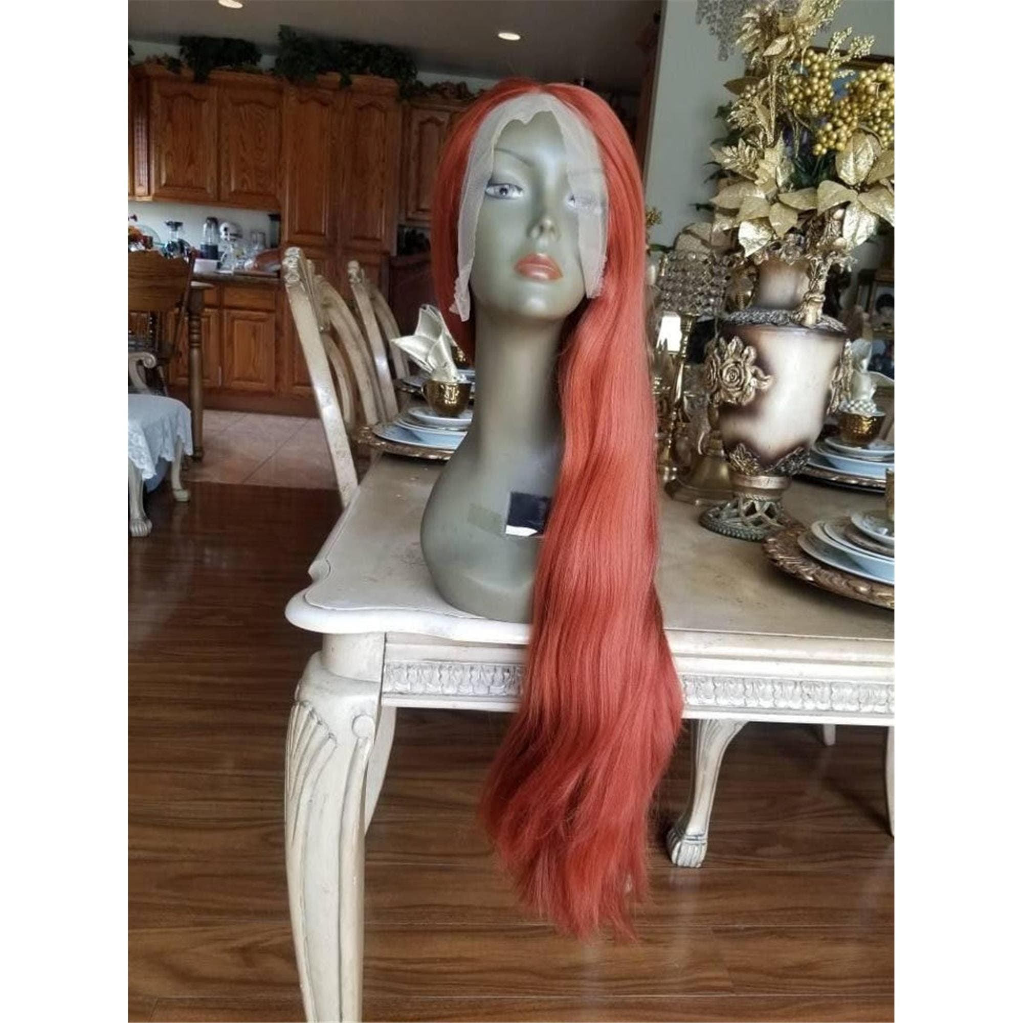 Copper Red Lace Front Wig - Thumbnail 6