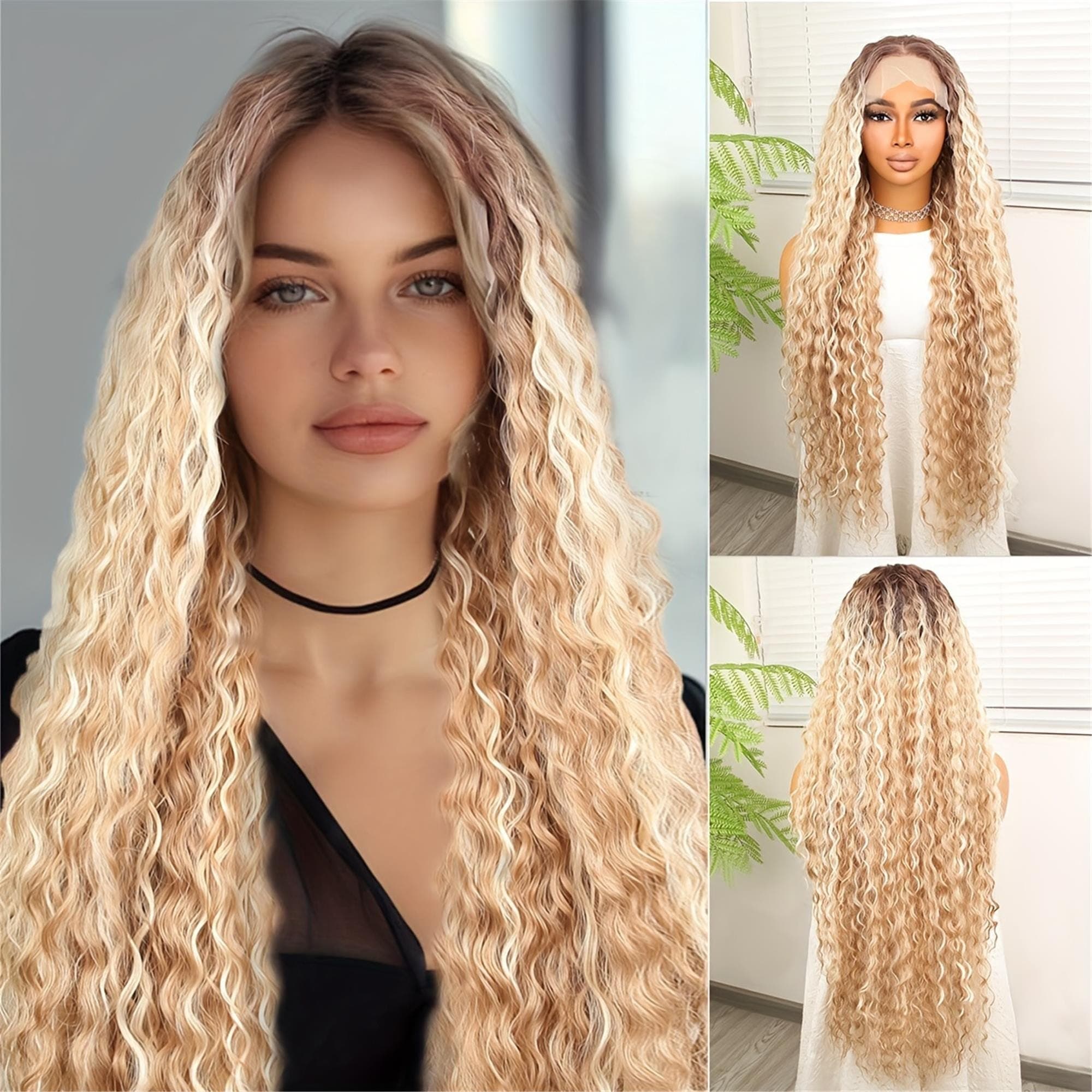 32" Long Super Long Curly Wavy Hair | High-Quality Light Luxury Wig - Thumbnail 4