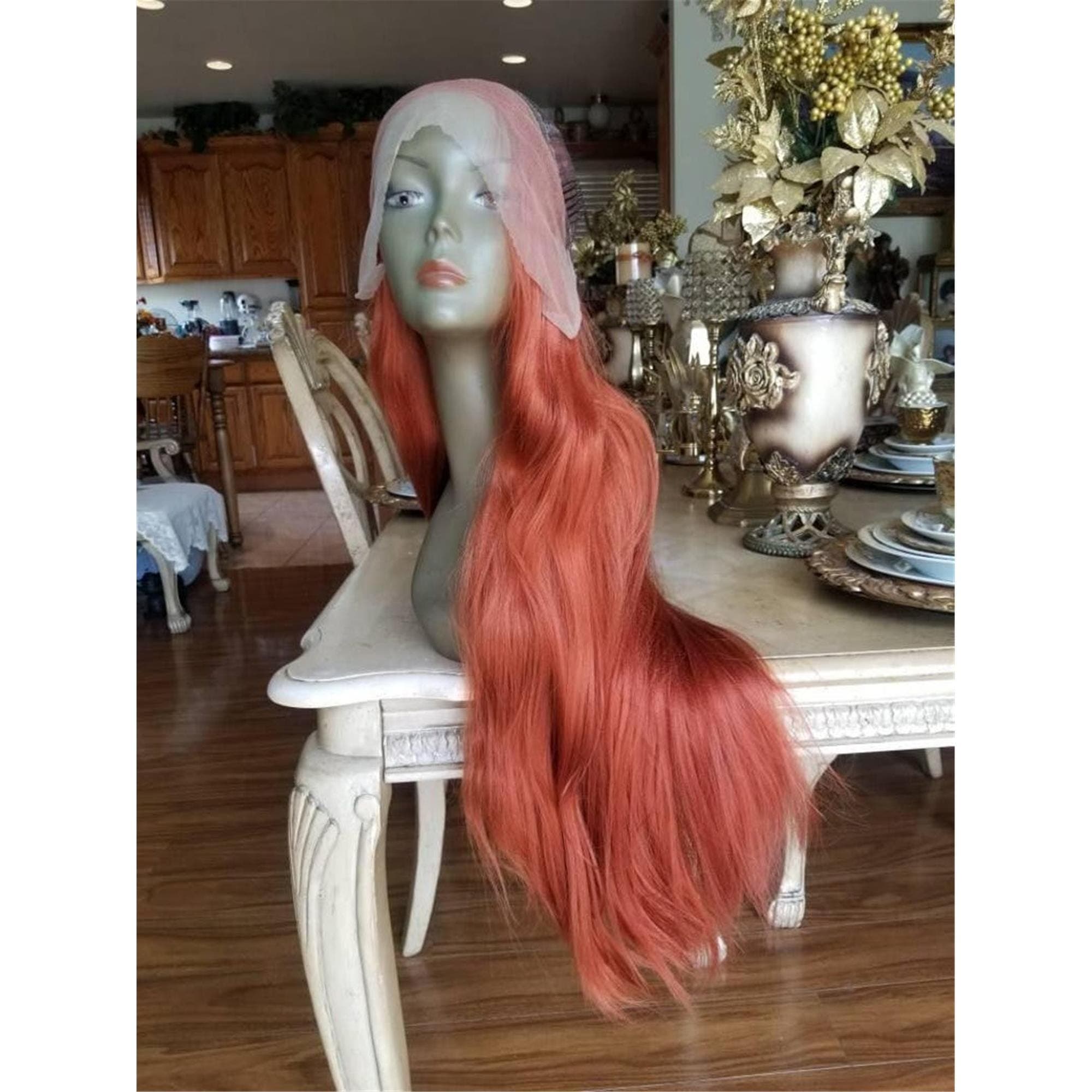 Copper Red Lace Front Wig - Thumbnail 7