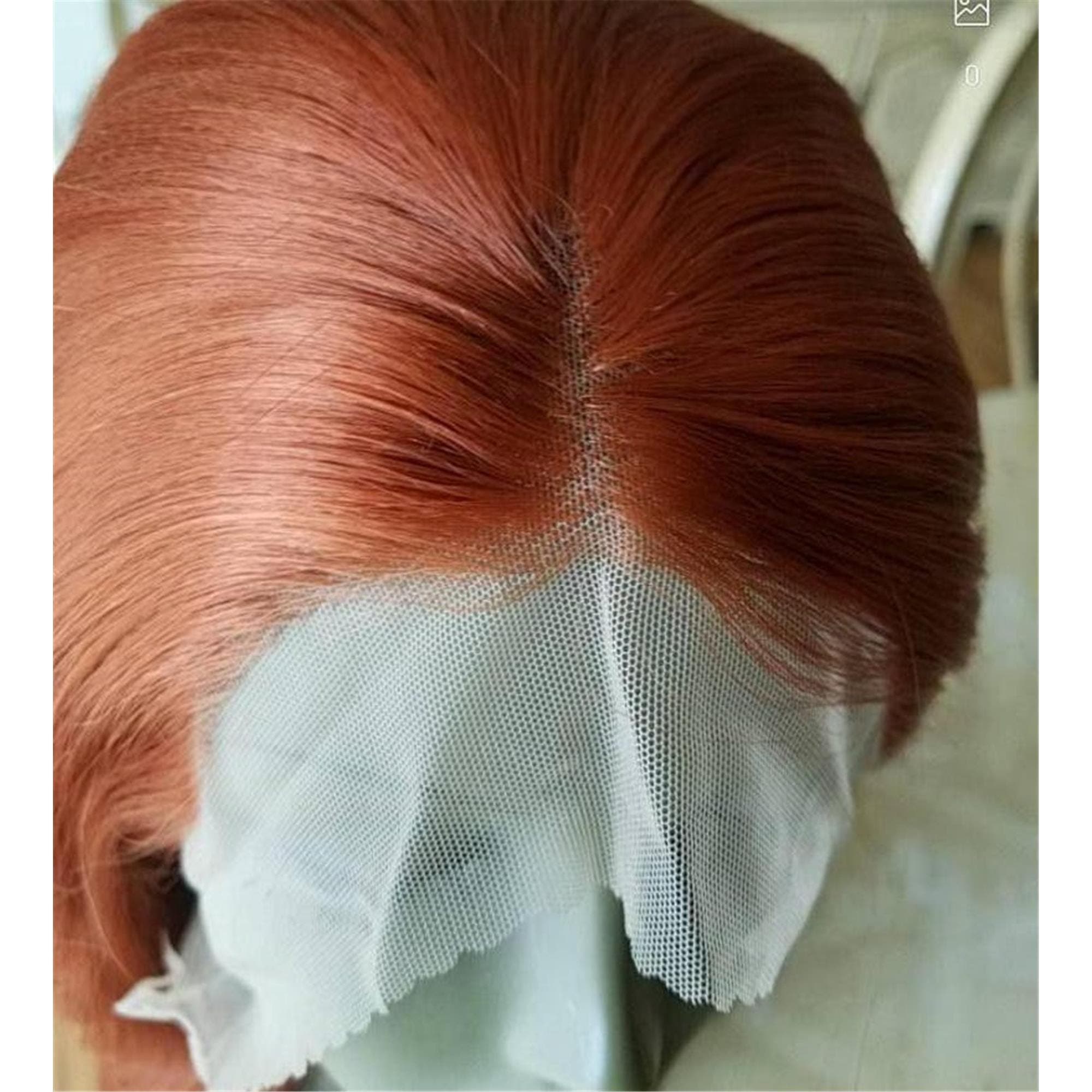 Copper Red Lace Front Wig - Thumbnail 5