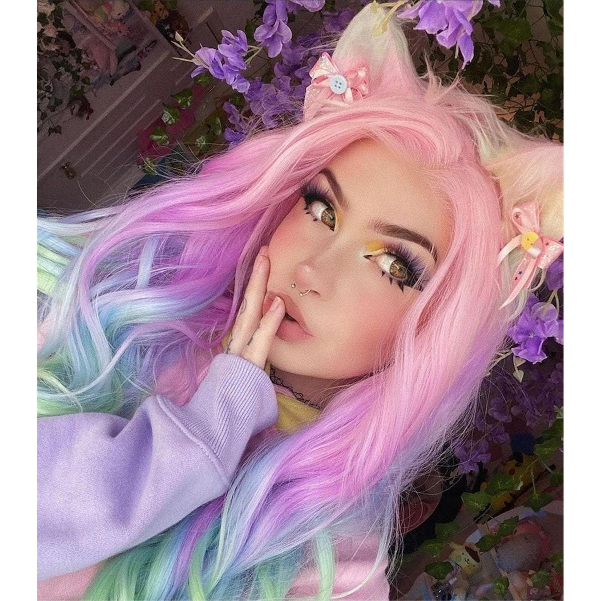Rainbow Lace Front Wig