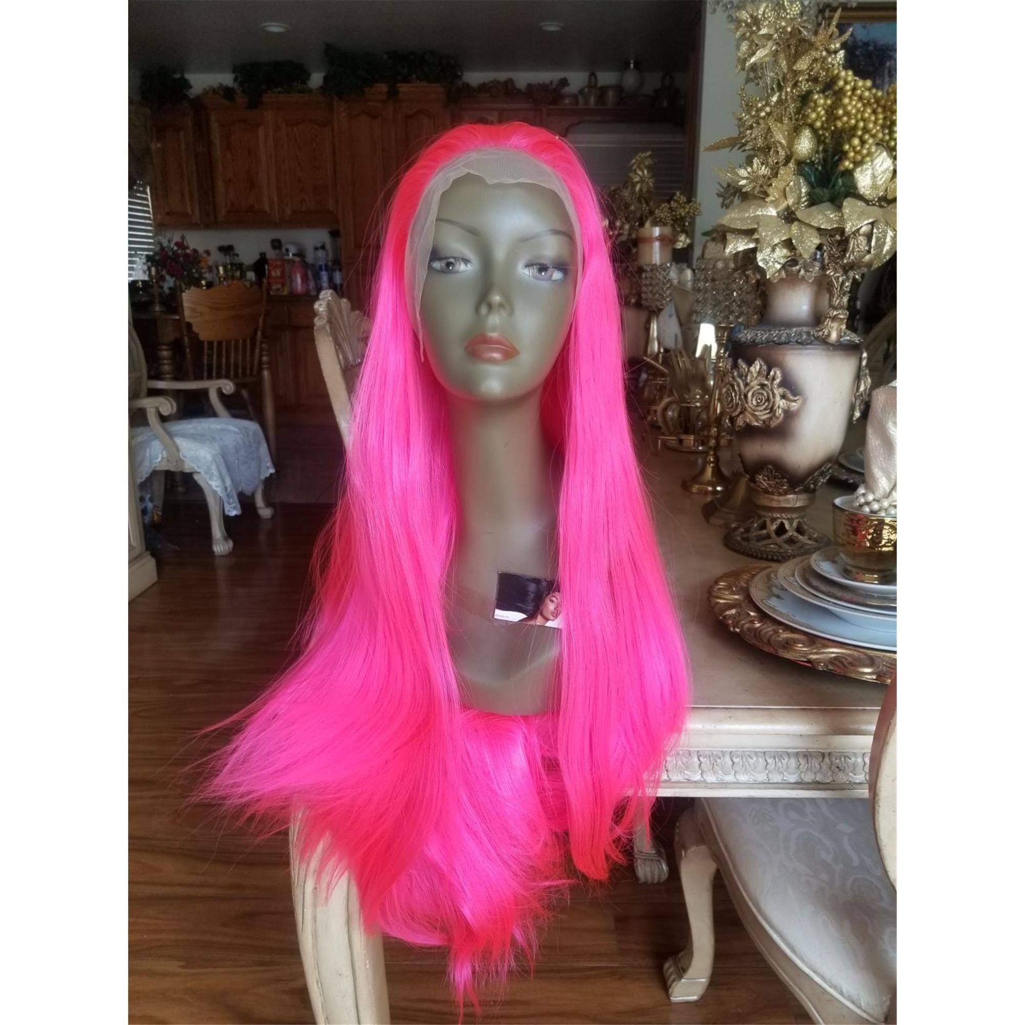 Hot Pink Lace Front Wig Lace Front Wig!! - Thumbnail 8
