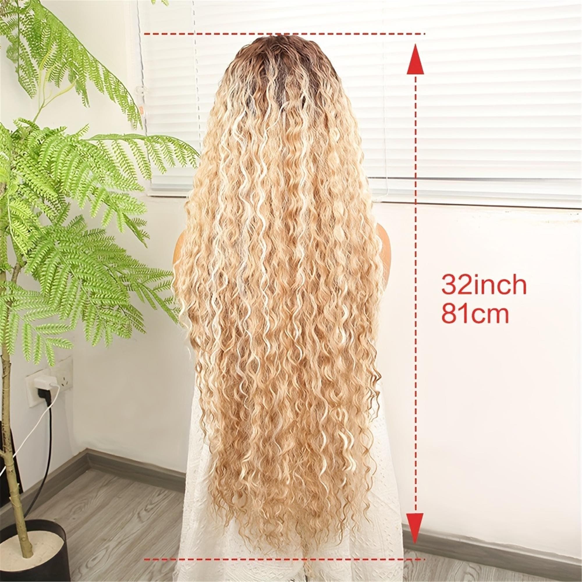 32" Long Super Long Curly Wavy Hair | High-Quality Light Luxury Wig - Thumbnail 2