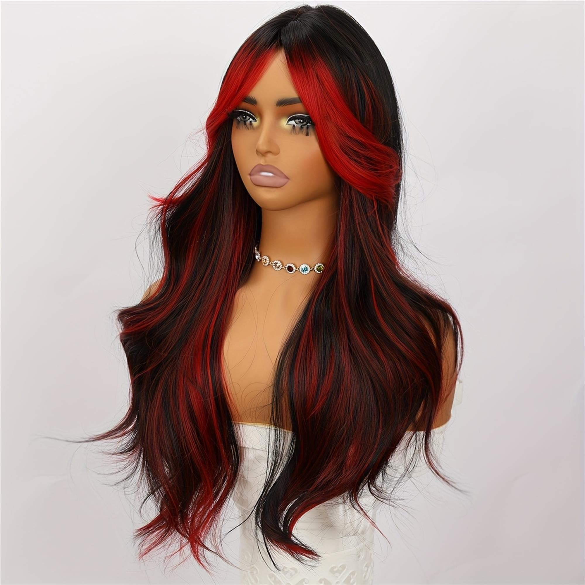 Black Red Beauty Wig - Thumbnail 4