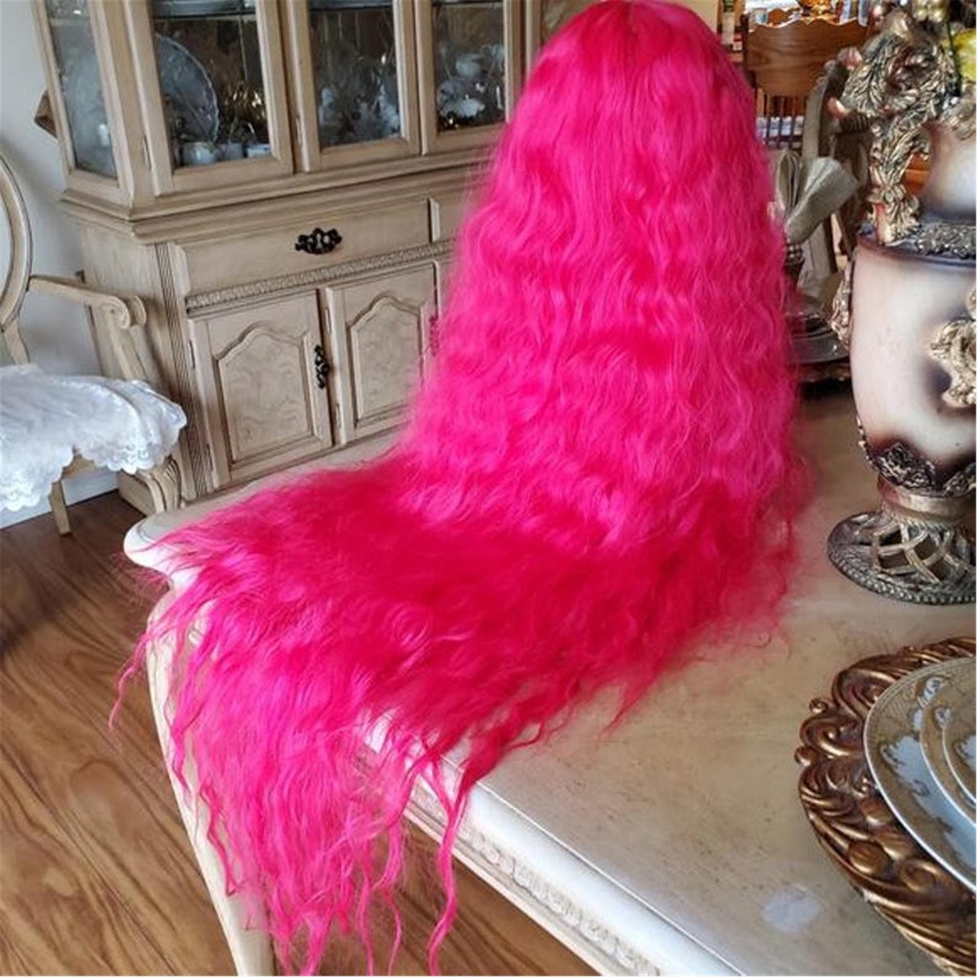 Dark Pink Lace Front Wig 40-42 inches!! - Thumbnail 5