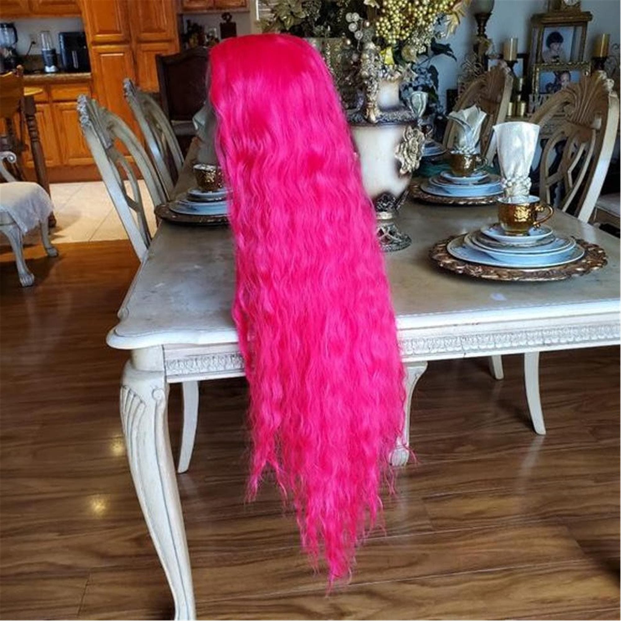 Dark Pink Lace Front Wig 40-42 inches!! - Thumbnail 7