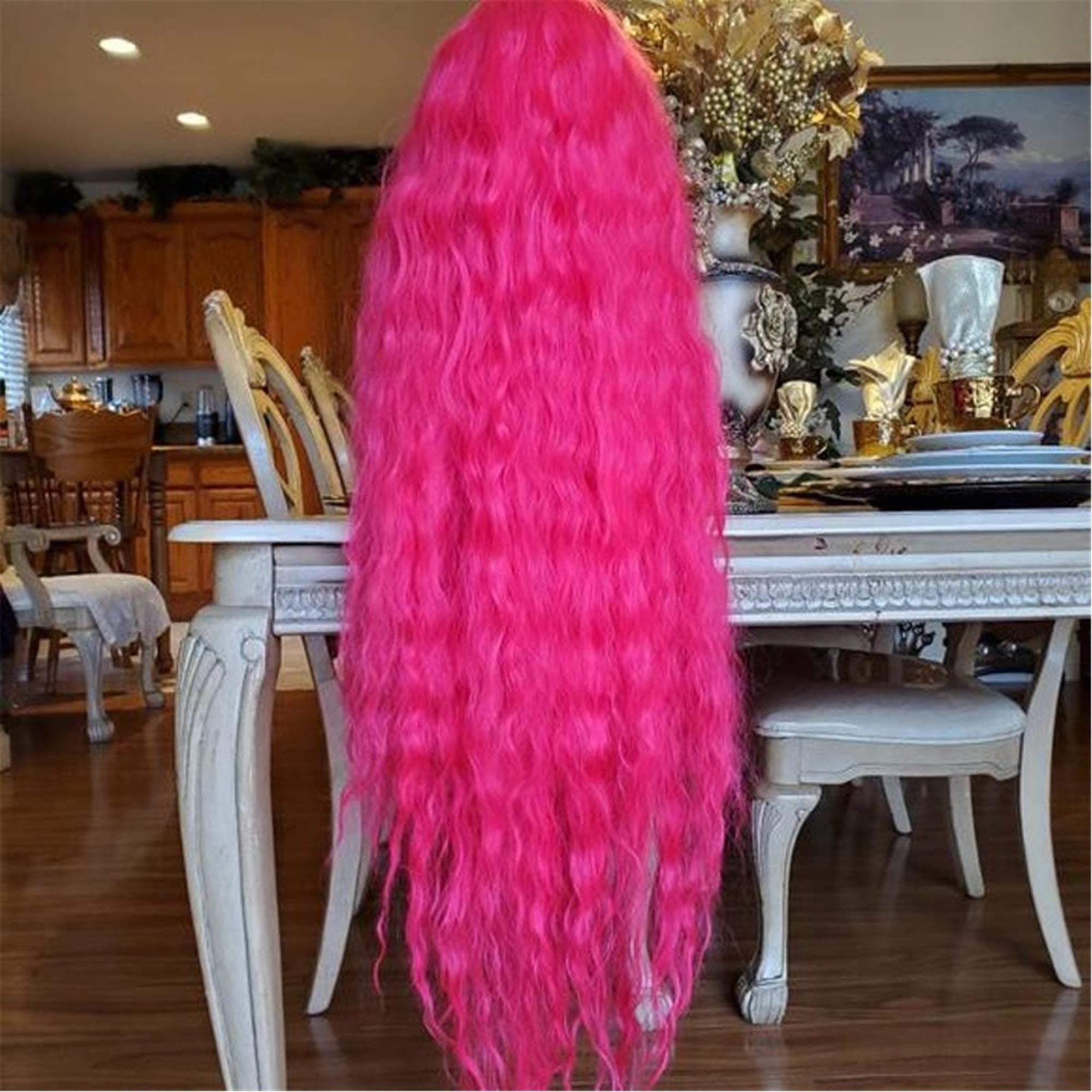 Dark Pink Lace Front Wig 40-42 inches!! - Thumbnail 10