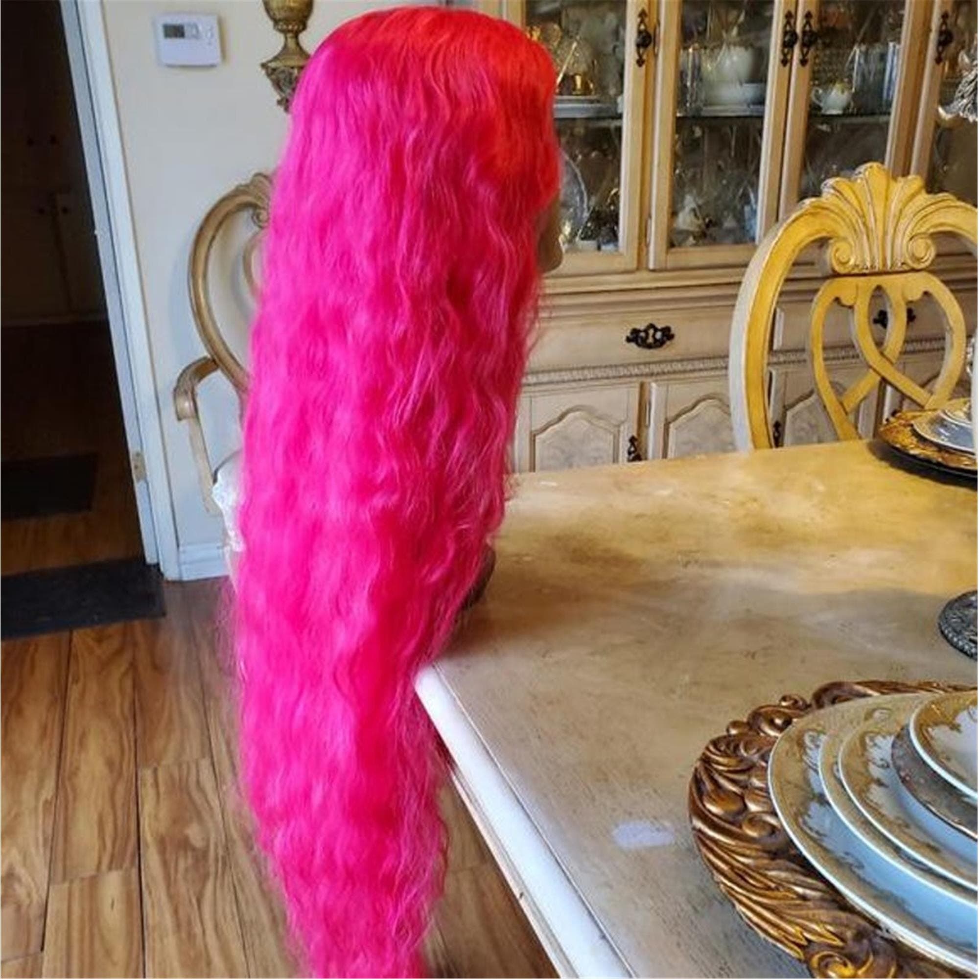 Dark Pink Lace Front Wig 40-42 inches!! - Thumbnail 8