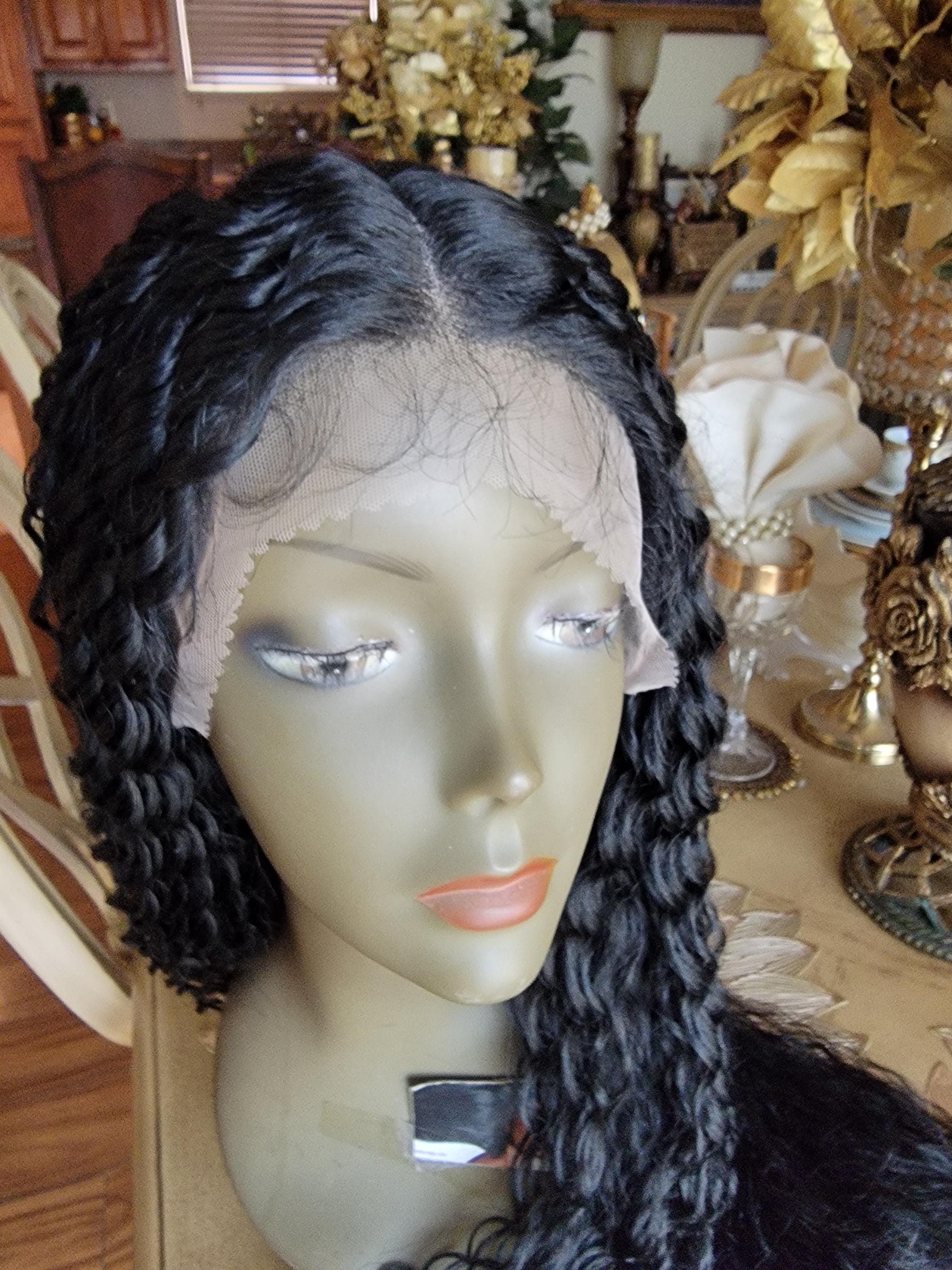 Black Kinky Curly Beauty Lace Front Wig 36-38 inches!! - Thumbnail 8