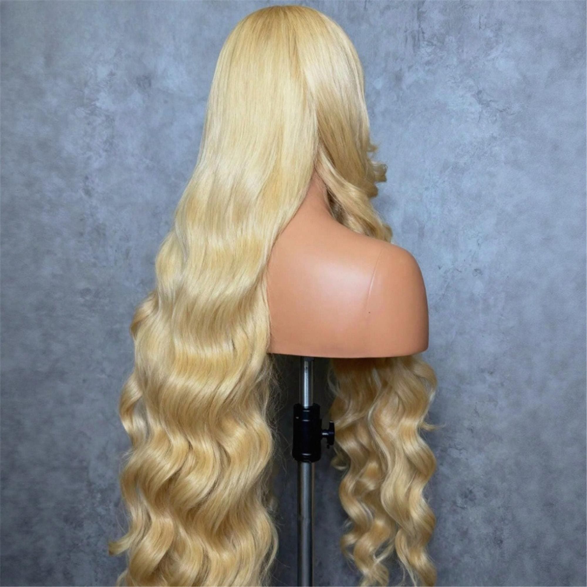 613 Blonde Body Wave Lace Front Wig | HD Transparent Lace Front Glueless 100% Human Hair Pre Plucked with Hairline 13x4 34 inches!! - Thumbnail 5