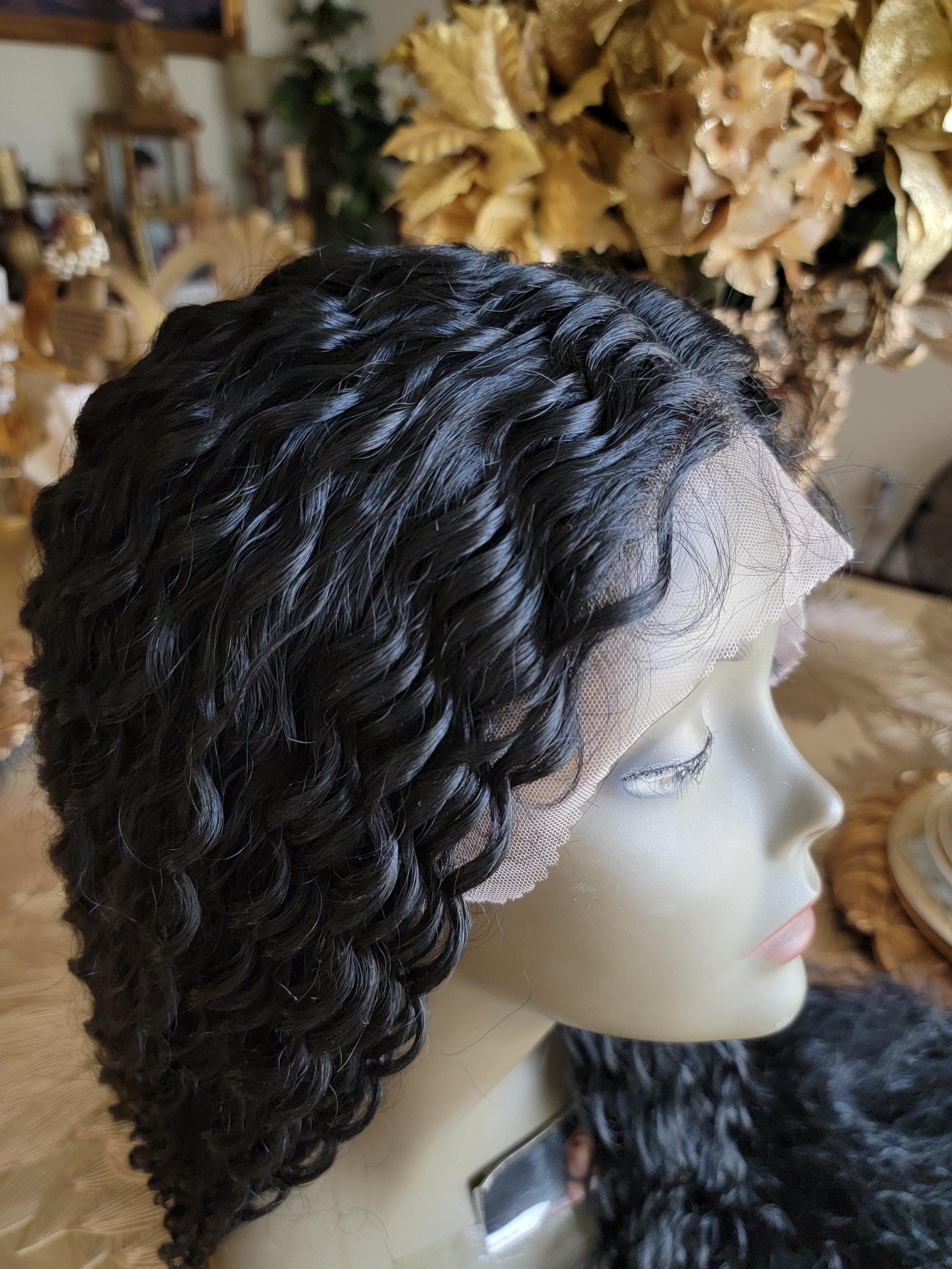 Black Kinky Curly Beauty Lace Front Wig 36-38 inches!! - Thumbnail 7