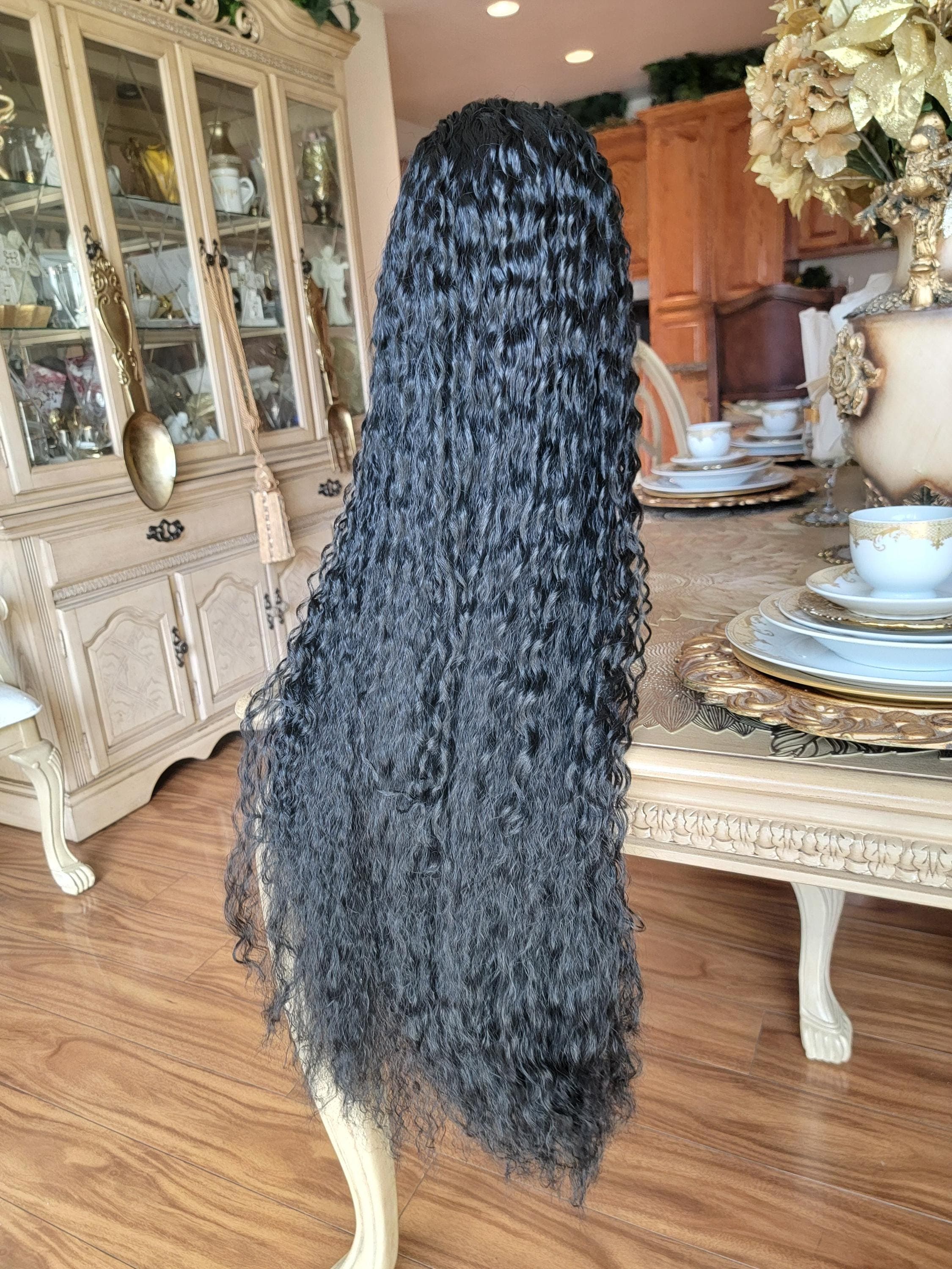 Black Kinky Curly Beauty Lace Front Wig 36-38 inches!! - Thumbnail 3