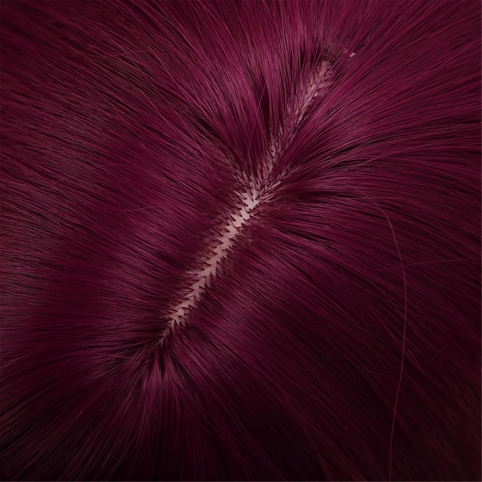 26-inch Burgundy Wavy Synthetic Wig with Bangs for Women - Heat Resistant Ideal for Casual Attire and Cosplay Wig Accessories Synthetic Wig - Thumbnail 6