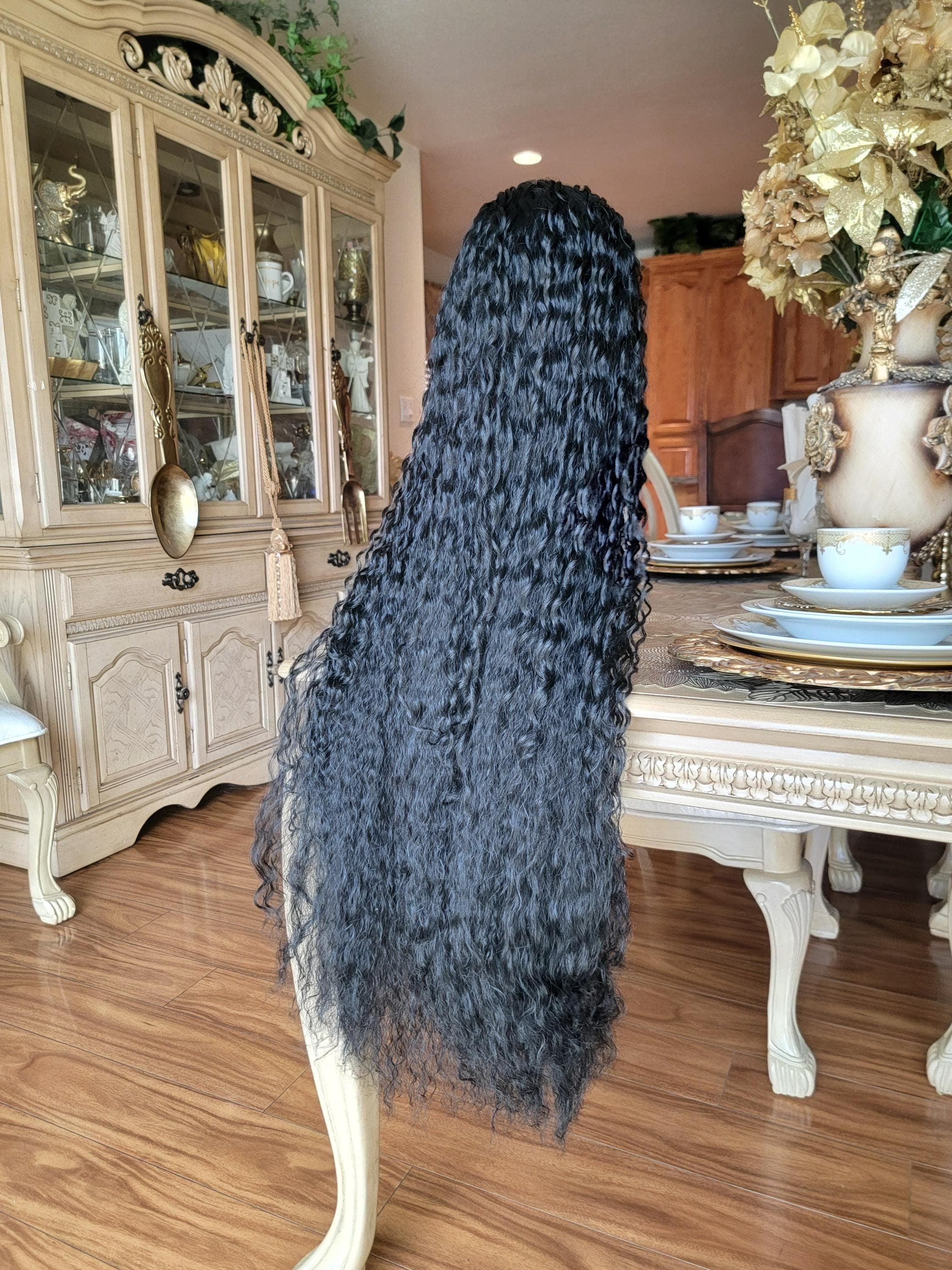Black Kinky Curly Beauty Lace Front Wig 36-38 inches!!