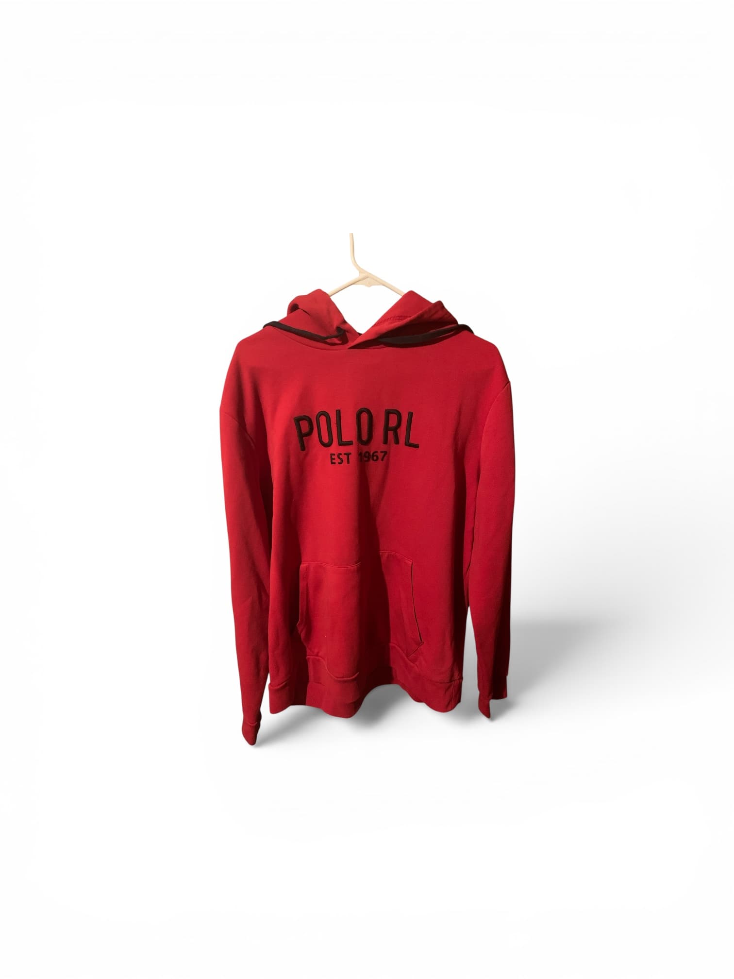 Polo Ralph Lauren Red Hoodie Sweatshirt Size XL - Thumbnail 3