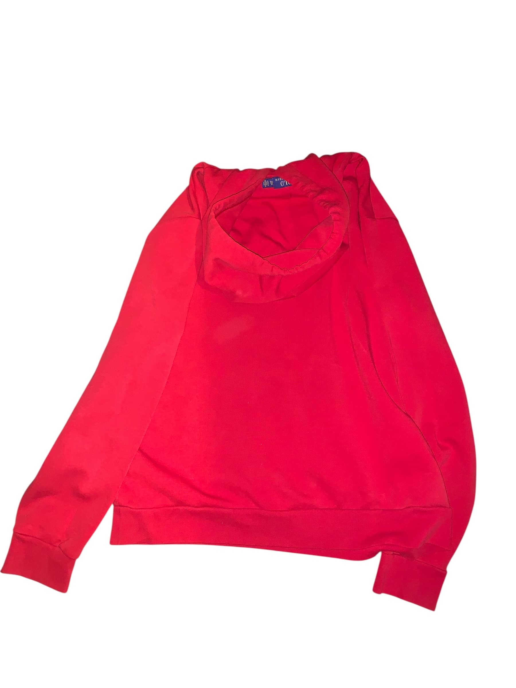 Polo Ralph Lauren Red Hoodie Sweatshirt Size XL - Thumbnail 2