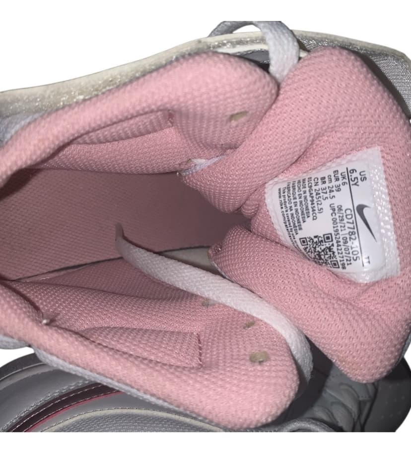 Nike High-Top Sneakers White Pink Swoosh 6.5 Y - Thumbnail 6