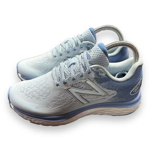 New Balance Light Blue and White Running Shoes - Thumbnail 9
