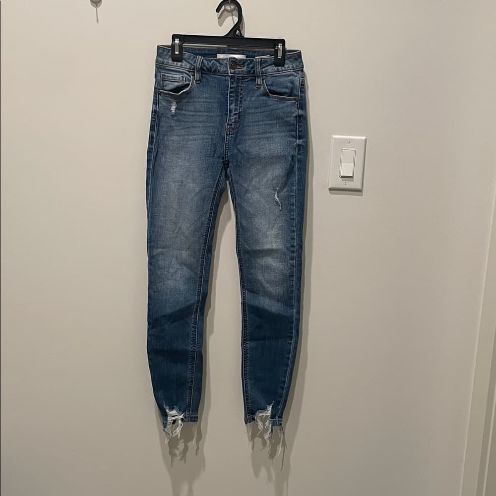 Lot of 4 pairs DARK BLUE JEANS: AMERICAN EAGLE, WALLFLOWER, EUNINA - Thumbnail 6