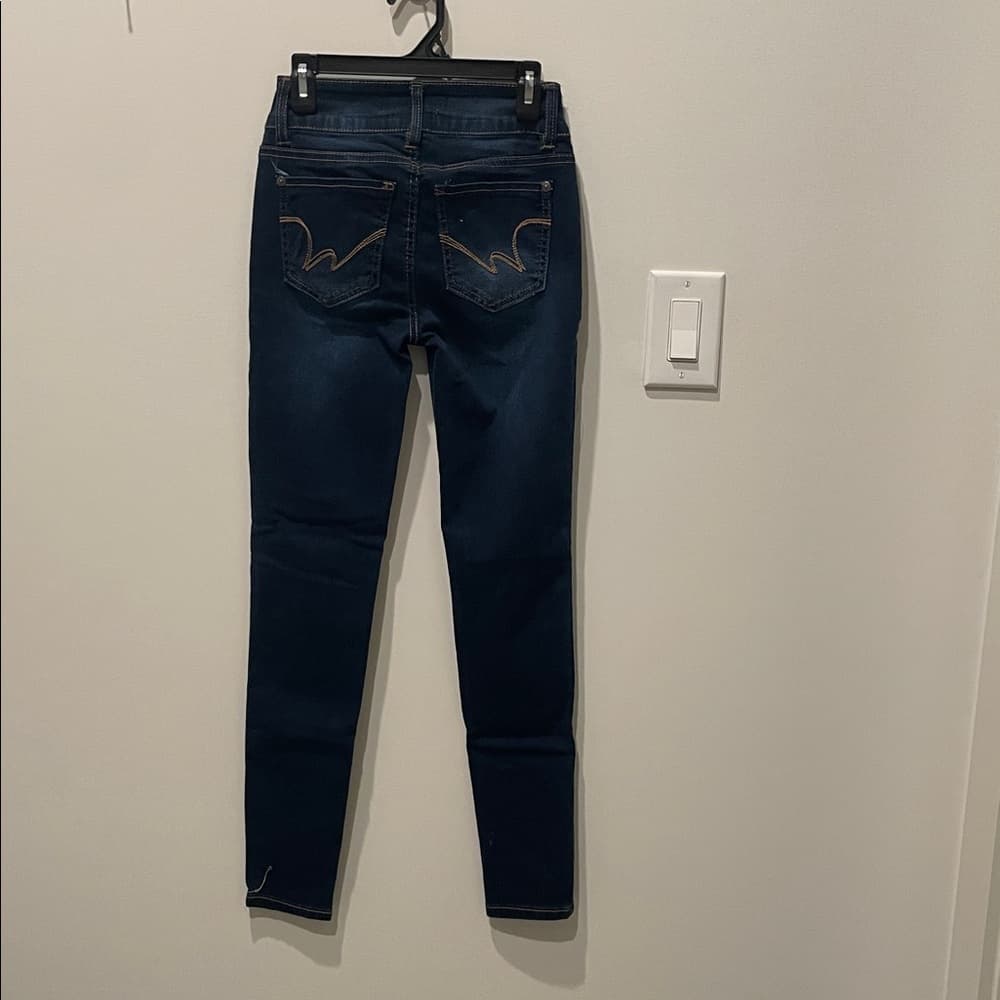 Lot of 4 pairs DARK BLUE JEANS: AMERICAN EAGLE, WALLFLOWER, EUNINA - Thumbnail 5