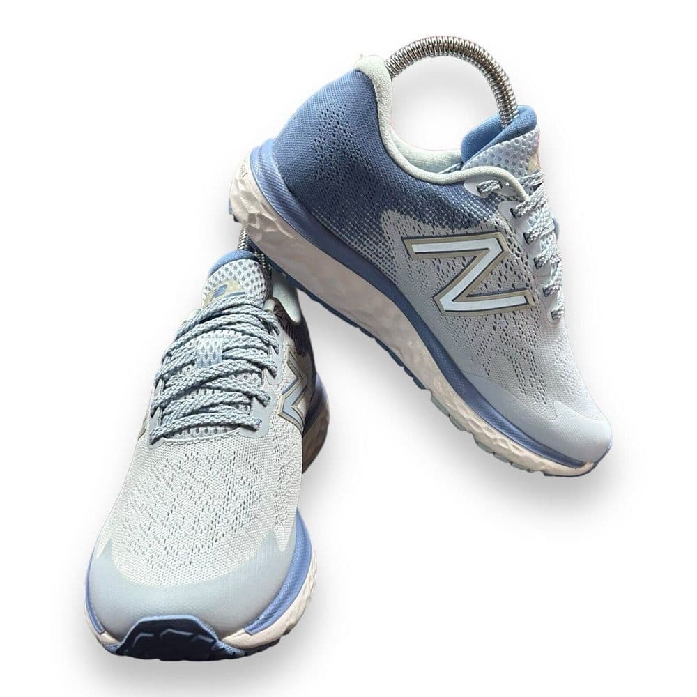 New Balance Light Blue and White Running Shoes - Thumbnail 5