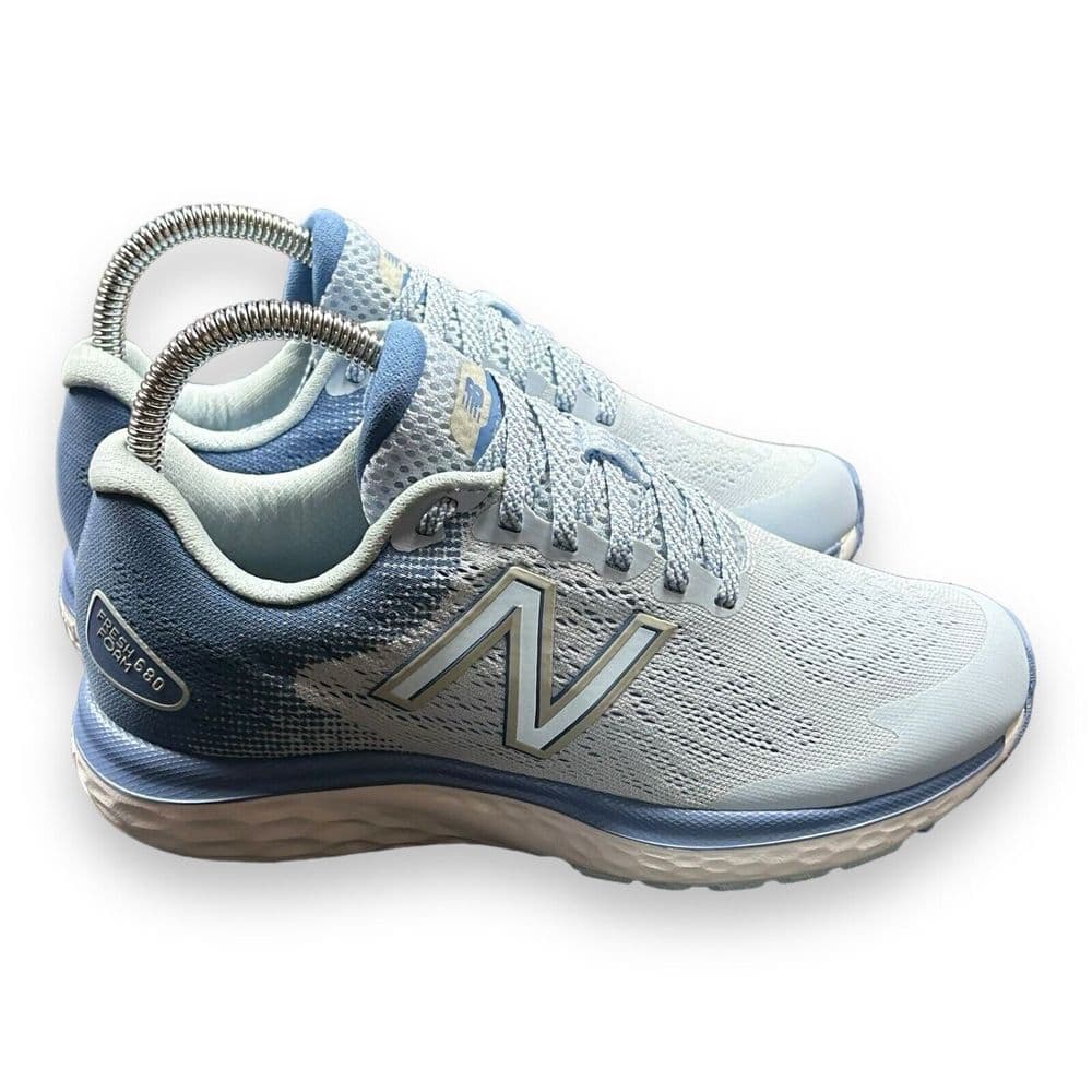 New Balance Light Blue and White Running Shoes - Thumbnail 3
