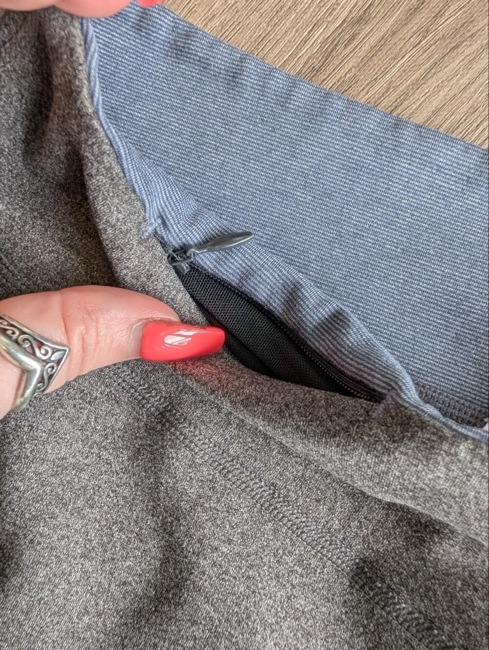 Exofficio Gray Women's Athletic Leggings Soft with Heathered Fabric - Thumbnail 2