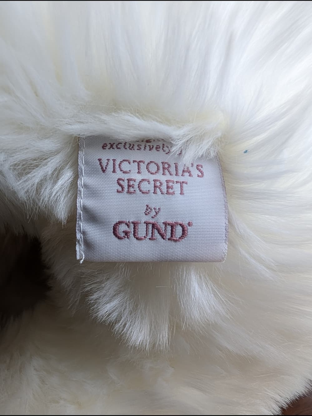 Lola 2001 Victoria's Secret Plush White Fluffy Puppy Dog With Bow By Gund - Thumbnail 10