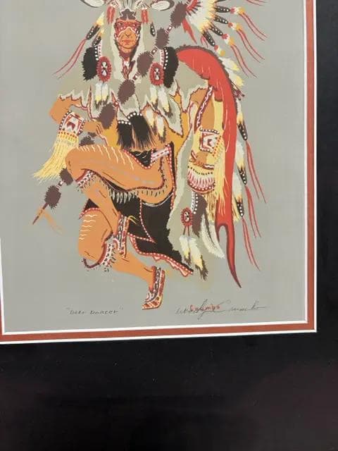 "Deer Dancer" Framed Signed Print By Crumbo - Thumbnail 2