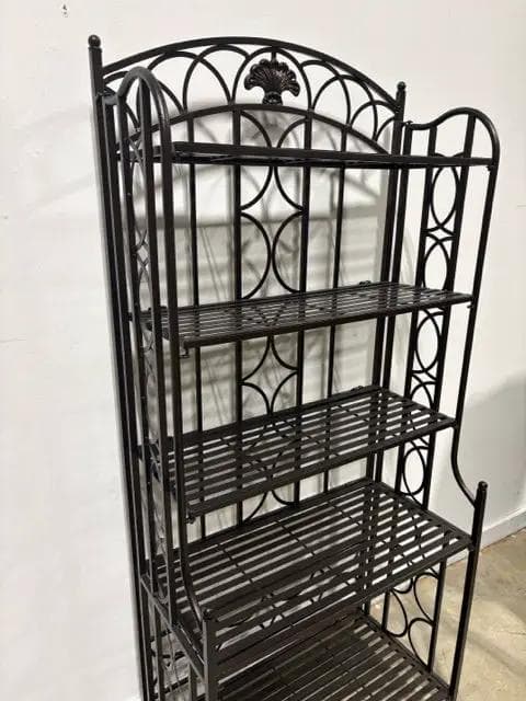 Metal 5 Shelf Folding Bakers Rack - Thumbnail 2