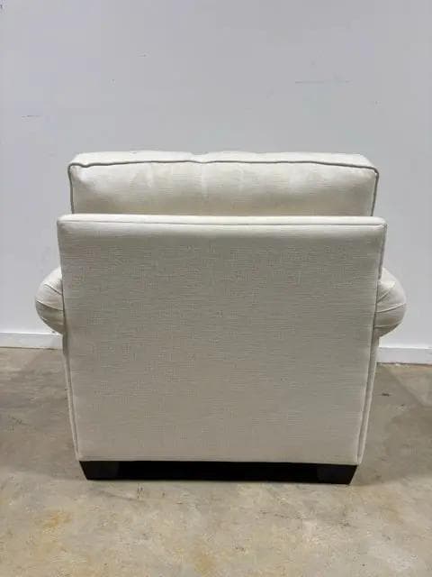Pottery Barn White Slipcover Comfort Roll Arm Chair - Thumbnail 3