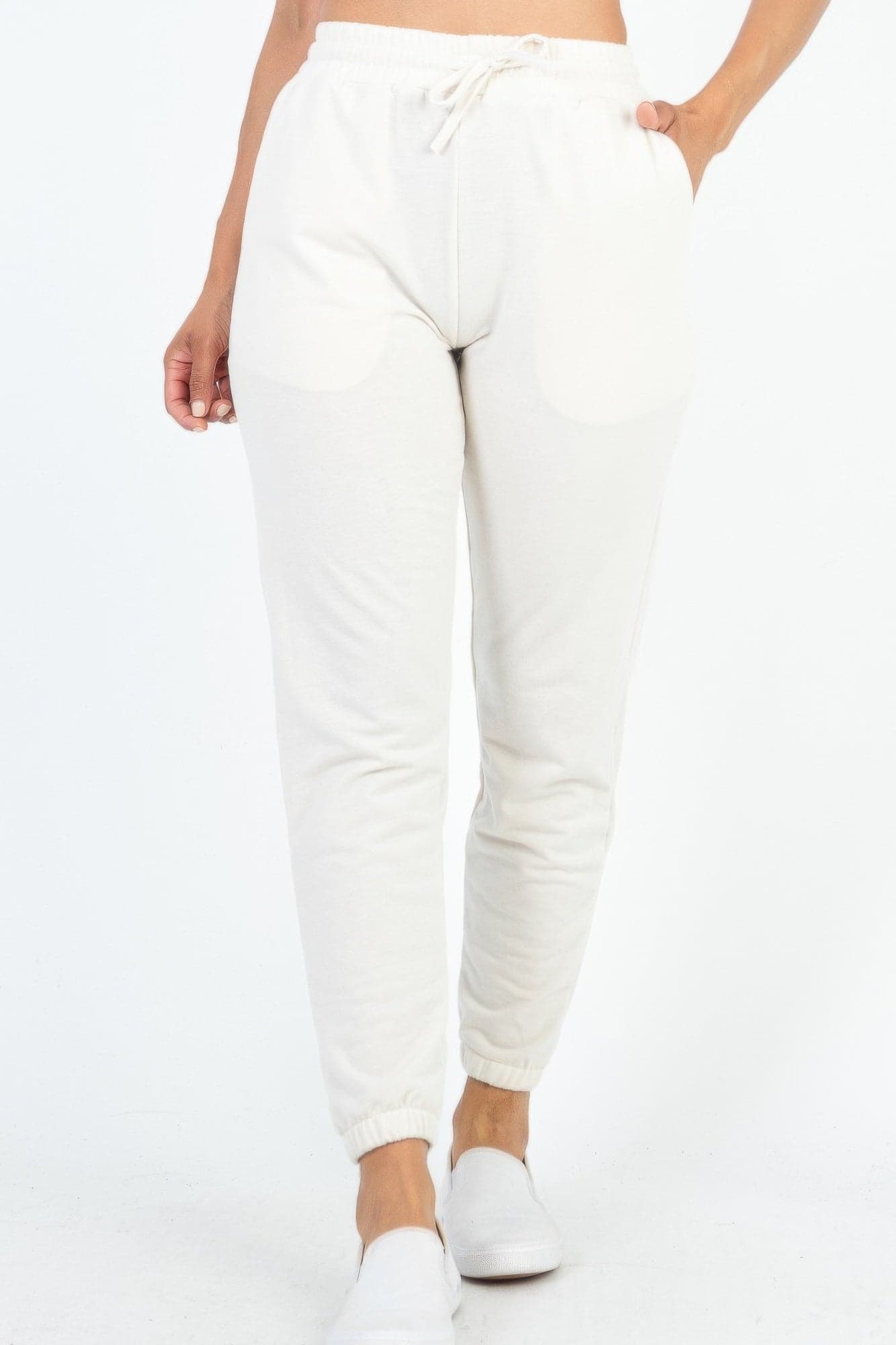 French Terry Jogger Pants - Beige / S - Thumbnail 6