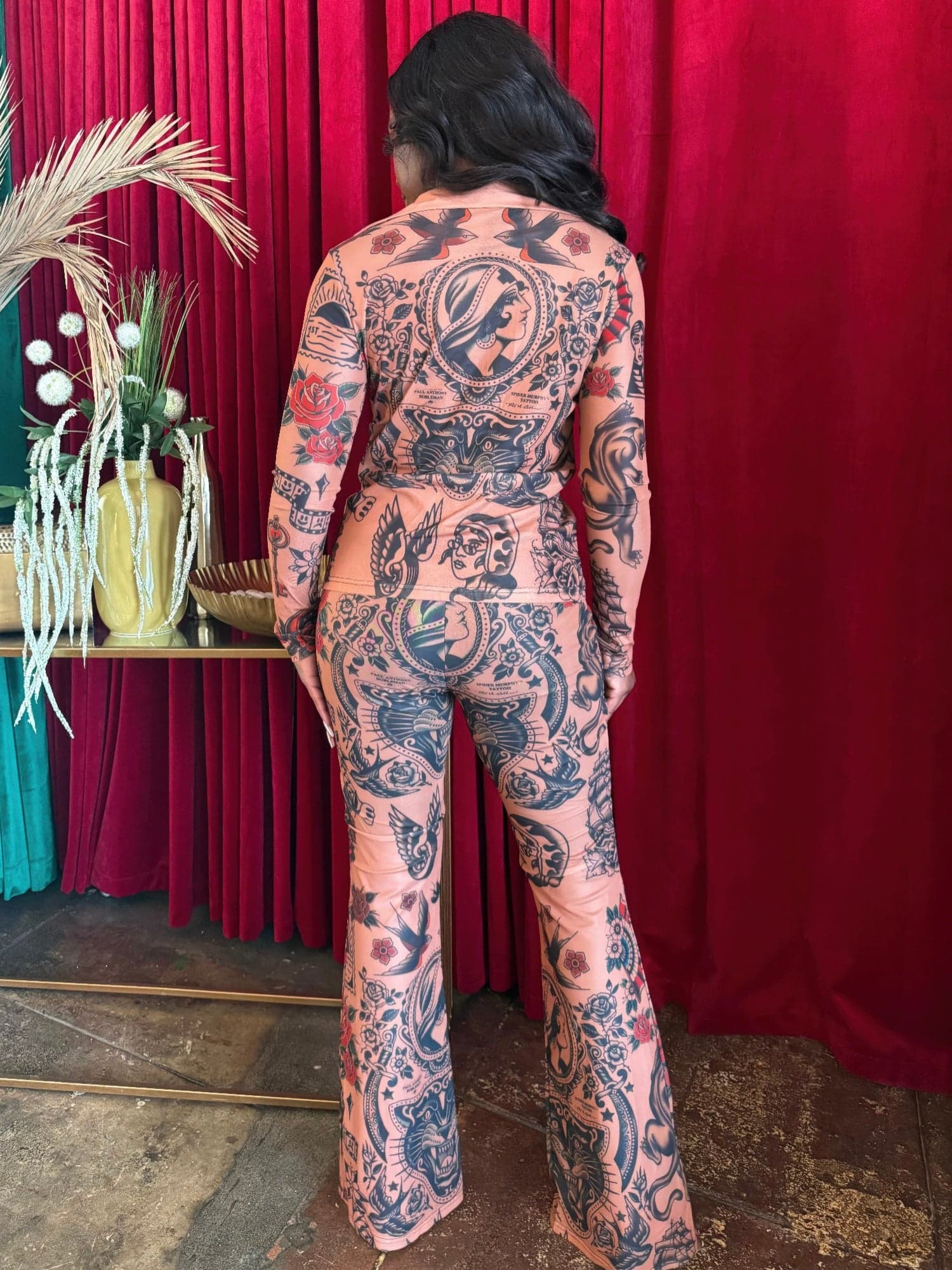 Boho Inked Muse Pant Set - M - Thumbnail 3