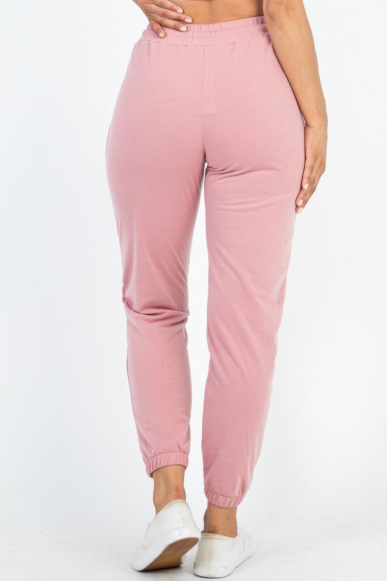 French Terry Jogger Pants - Rosewood / S - Thumbnail 5