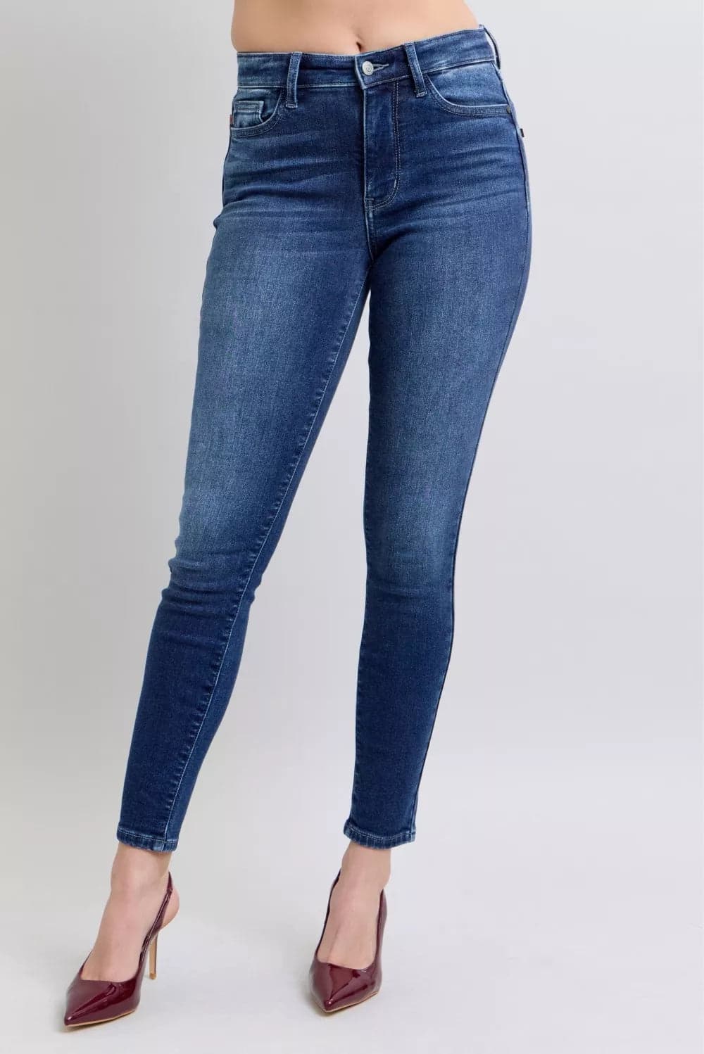 Judy Blue Full Size Washed Thermal Skinny Jeans Plus Size - DK / 16W - Thumbnail 7