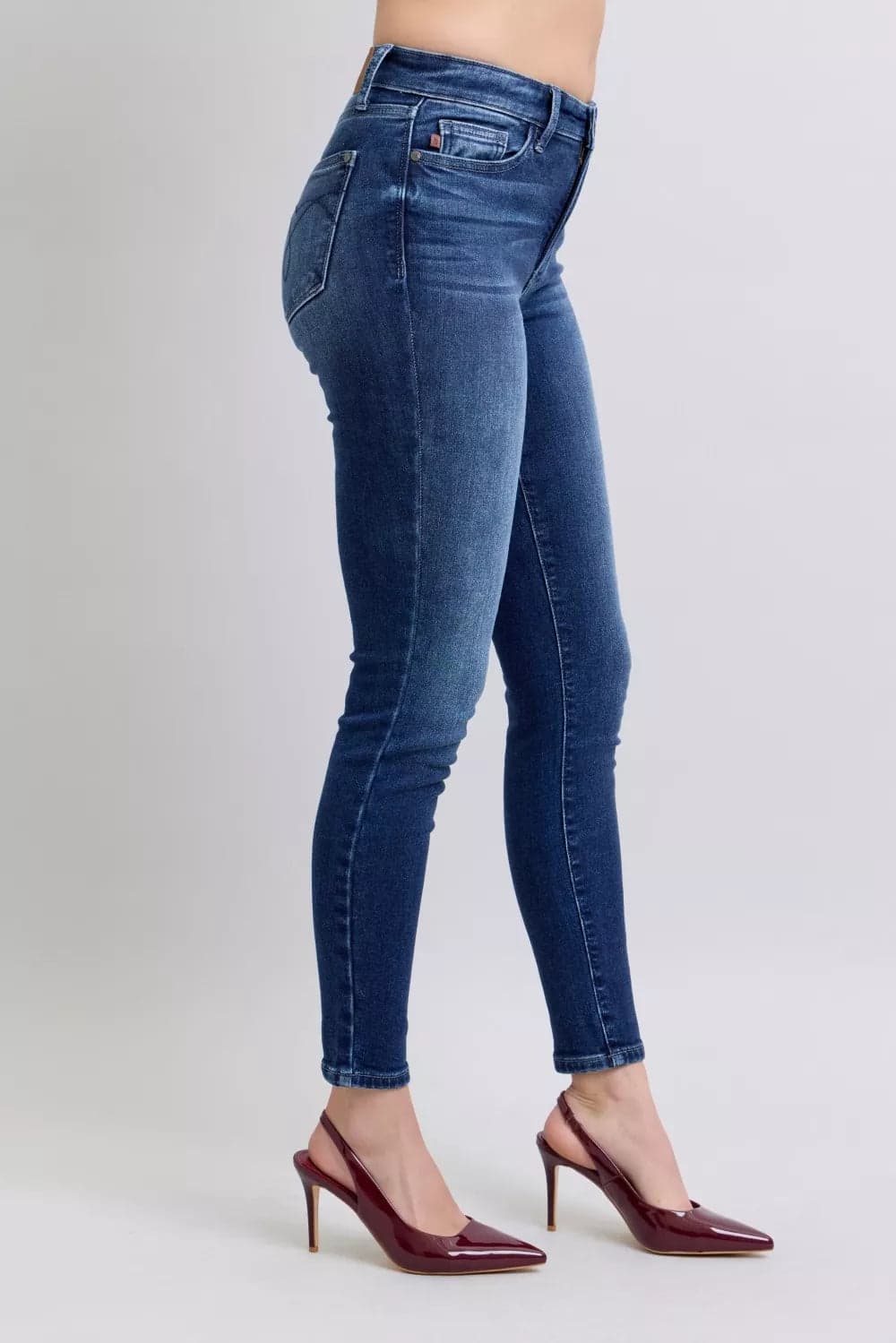 Judy Blue Full Size Washed Thermal Skinny Jeans Plus Size - DK / 14W - Thumbnail 8