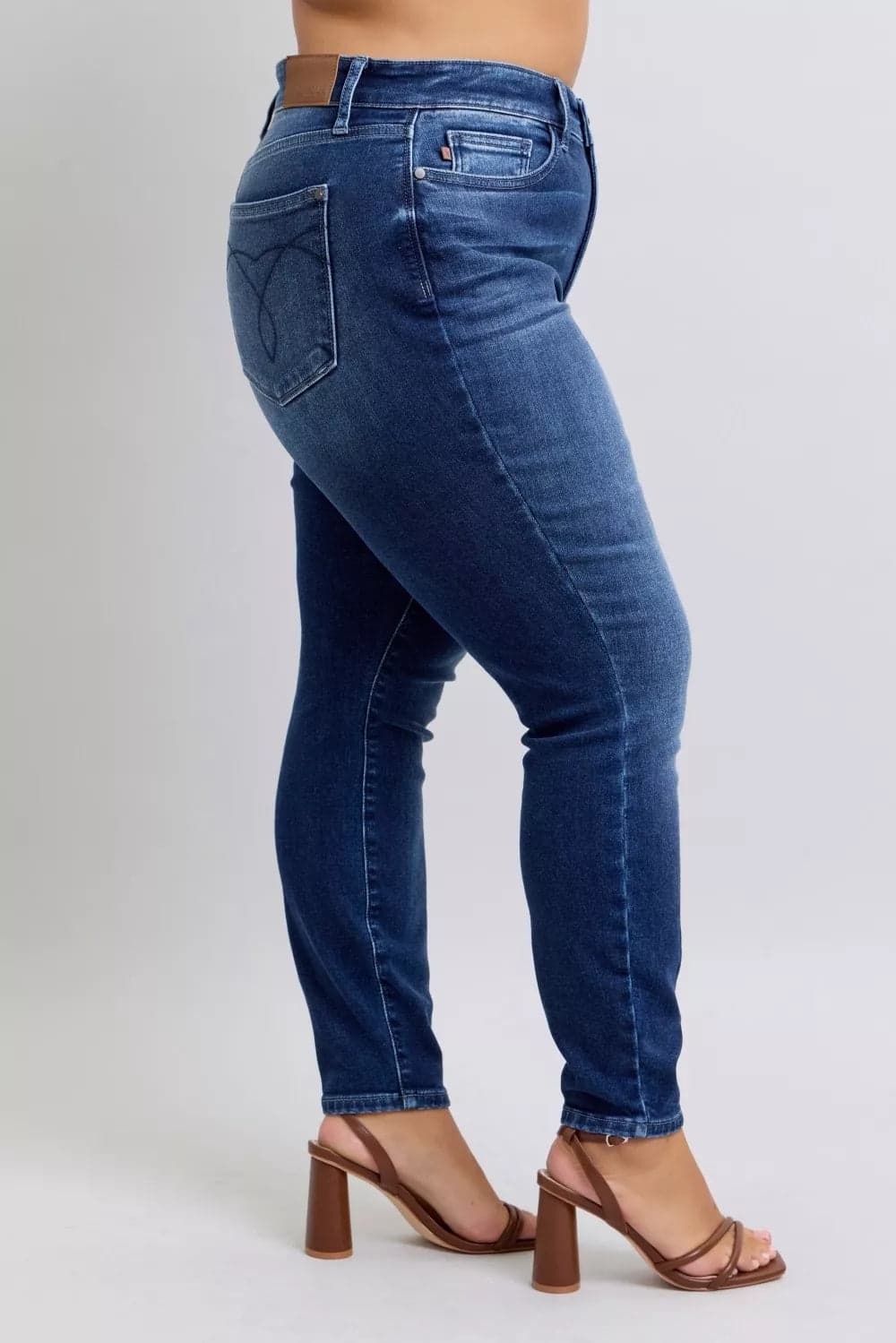 Judy Blue Full Size Washed Thermal Skinny Jeans Plus Size - DK / 9(29) - Thumbnail 18