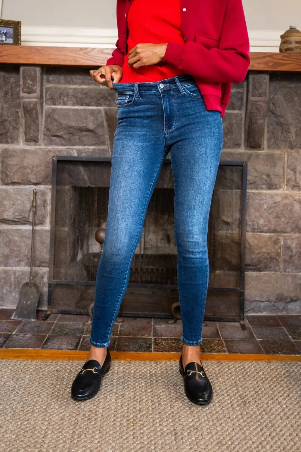Judy Blue Full Size Washed Thermal Skinny Jeans Plus Size - DK / 13(31) - Thumbnail 5