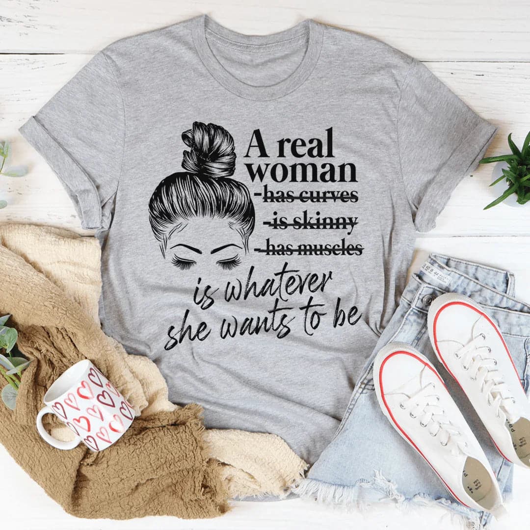 A Real Woman Tee - Mauve / S - Thumbnail 2