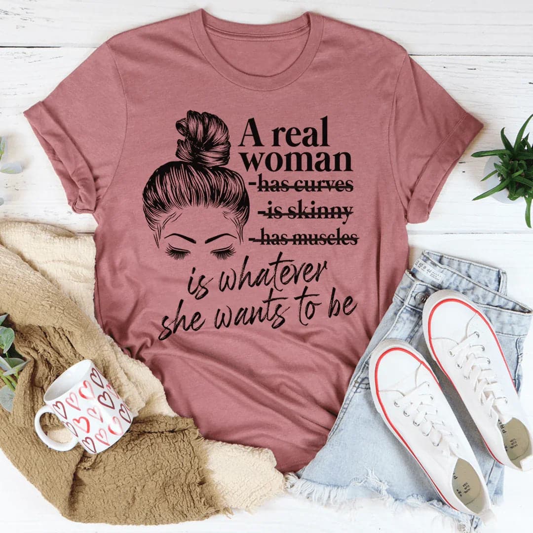 A Real Woman Tee - Athletic Heather / 3XL - Thumbnail 3