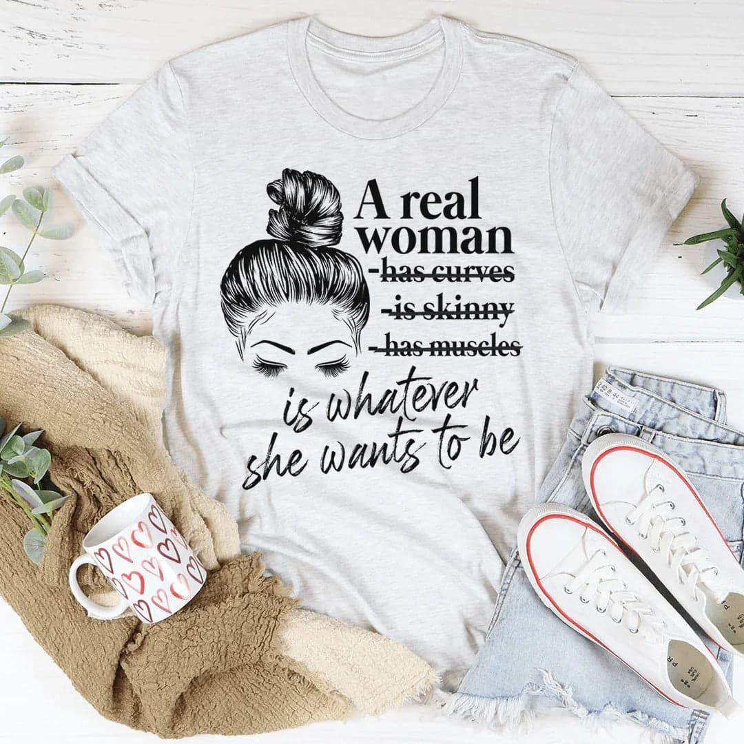 A Real Woman Tee - White / 3XL - Thumbnail 4