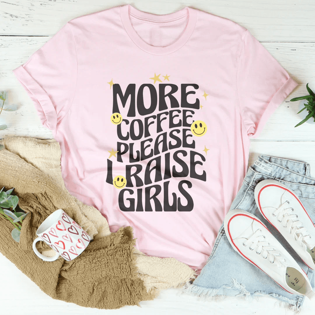More Coffee Please I Raise Girls Tee - Black Heather / M - Thumbnail 2