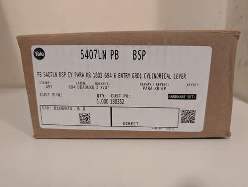 Yale Assa Abloy 5407LN PB BSP (Black Satin) x 497 - Entry Door - NEW - Thumbnail 3