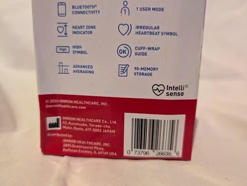 Omron 7 Series Wireless Wrist Blood Pressure Monitor for Home Use Black - NEW - Thumbnail 2