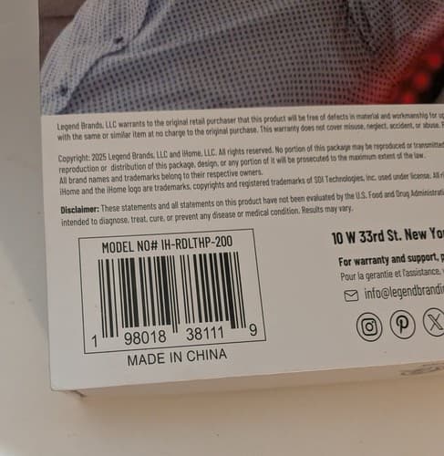 iHome Heating Pad with Red Light LED Technology Pain Relief Therapy - NEW - Thumbnail 3