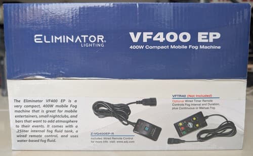 Eliminator Lighting VF400 EP - 400W Compact Mobile Fog Machine - NEW - Thumbnail 2